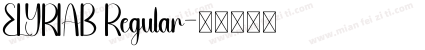 ELYRIAB Regular字体转换